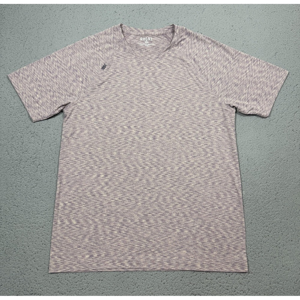 Rhone Shirt Mens Medium Purple Heather Short Sleeve Raglan Athletic Top